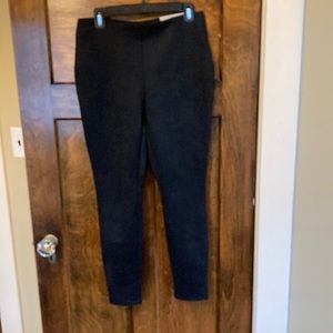 Chicos faux suede leggings size 4R NWT